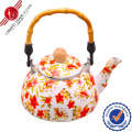 Flower Decal Enamel Kettle with Bakelite Handle